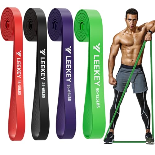 LEEKEY Resistance Band Set, Pull Up Assist Bands with...