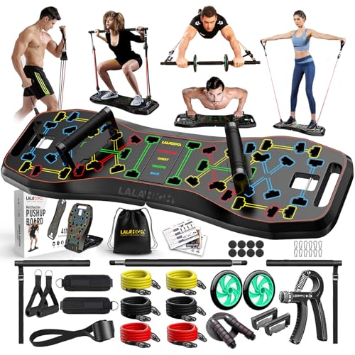 LALAHIGH Portable Home Gym System: Large Compact Push Up...