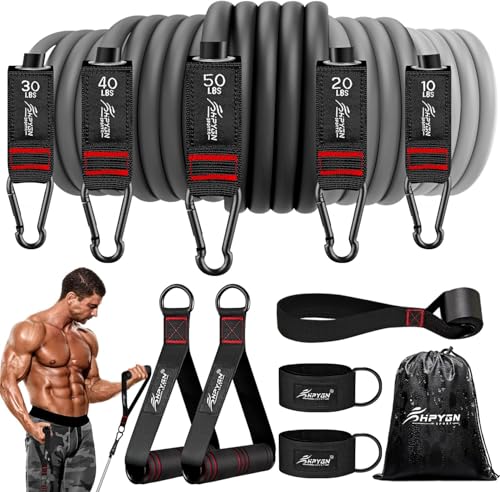 HPYGN Resistance Band with Handles & Door Anchor and...