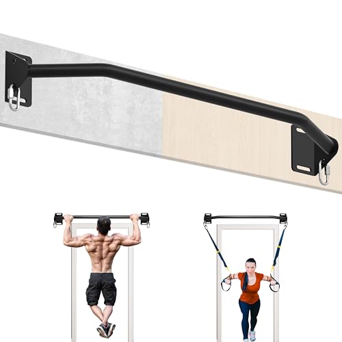 HWOOUSA Pull Up Bar Wall Mounted-Heavy Duty Joist Mounted...