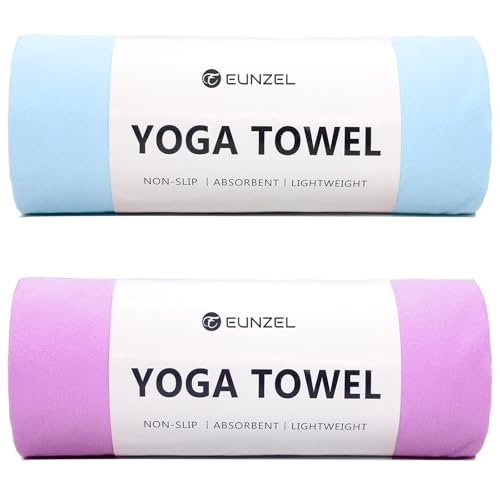 Eunzel 2 Pack Hot Yoga Towel Non Slip Yoga Mat...
