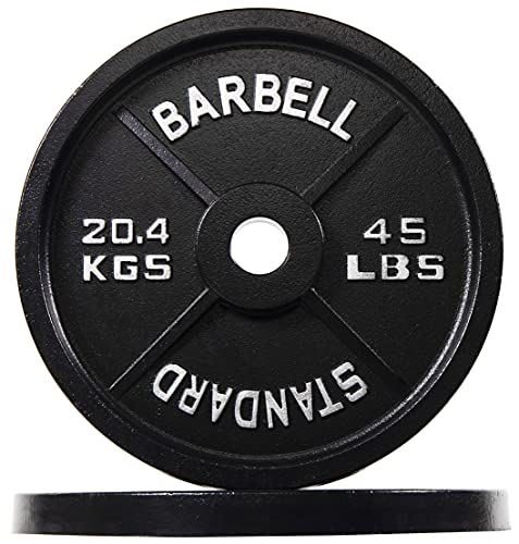 Fitvids Olympic 2-Inch Cast Iron Plate Weight Plate for...