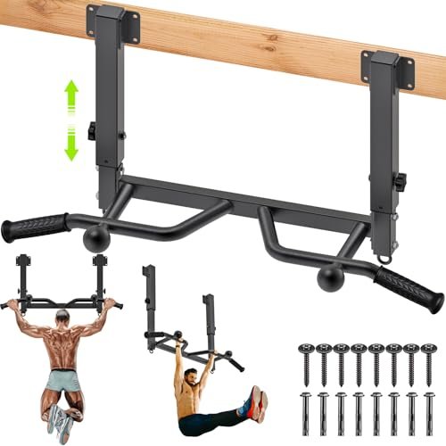 SELEWARE Adjustable Joist-Mount Pull Up Bar with...