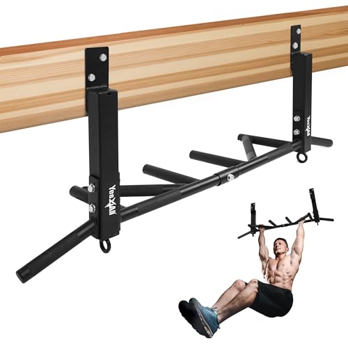 Yes4All Joist Mounted Pull Up Bar, Heavy Duty Multi Grips...