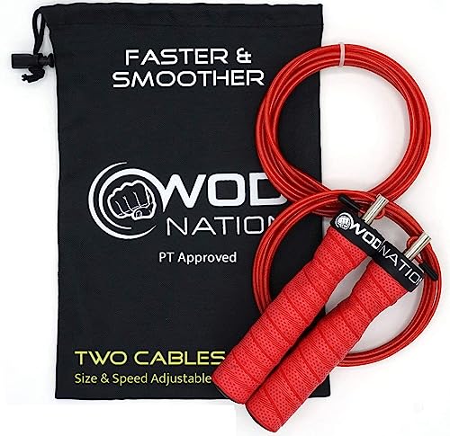 WOD Nation Speed Jump Rope for Men - 11 ft...