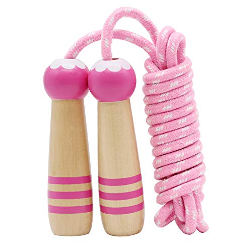 Jump Rope Kids, 7ft Adjustable Cotton Skipping Rope with...