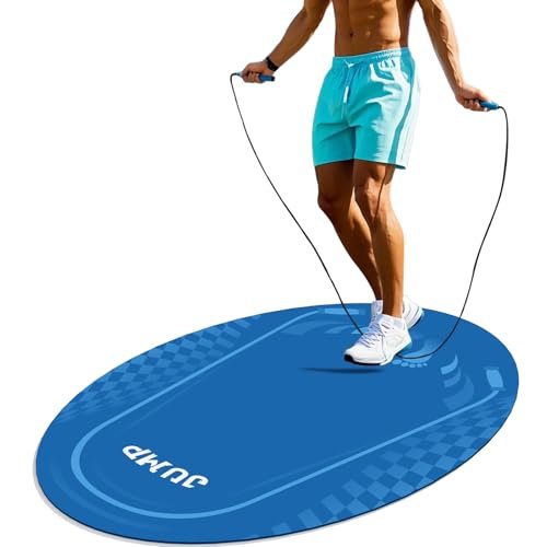 Jump Rope Mat Outdoor Indoor, Oval 52'' x 36'' Non-slip...