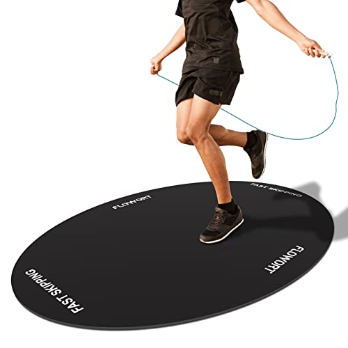 Flowort Jump Rope Mat，Large Rubber Exercise Indoor...