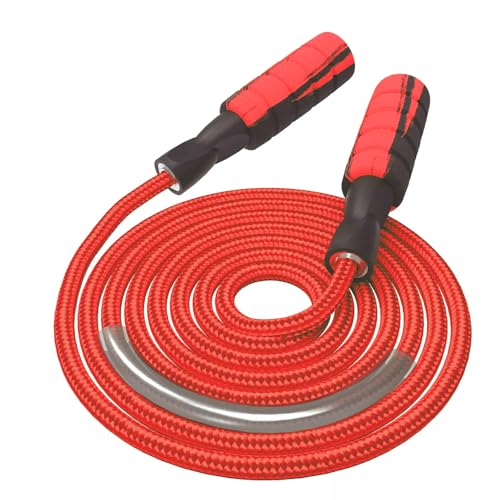 FITMYFAVO Jump Rope Cotton Adjustable Skipping Weighted...
