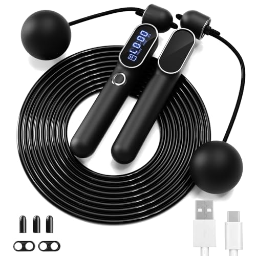 2 in 1 Smart Jump Rope with Digital Counter -...