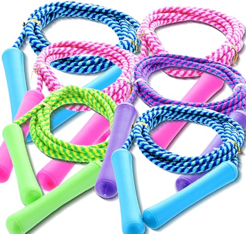 GiftExpress Adjustable Size Colorful Jump Rope for Kids and...
