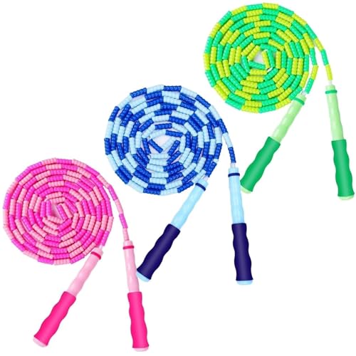 GRAWUN Jump Rope For Kids, 3 Pack Soft Beaded Jump...