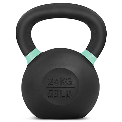 Yes4All Powder Coated Kettlebell, 53 lb Cast Iron Core...