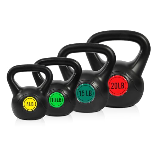 Fitvids Kettlebell Sets 4 Piece Strength Training...