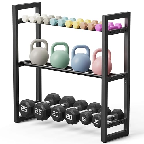 Pickpiff Adjustable 3-Tier Dumbbell Rack –Sturdy Heavy-Duty...