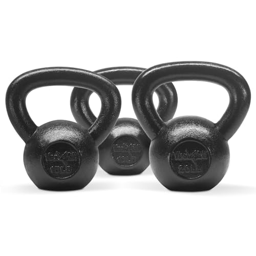 Yes4All Kettlebell Sets - 10, 15 & 20 LB Cast...