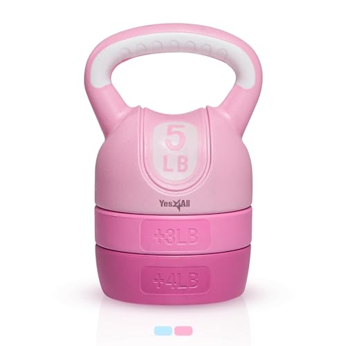 Yes4All Adjustable Kettlebell for Women – Pink Home Gym...