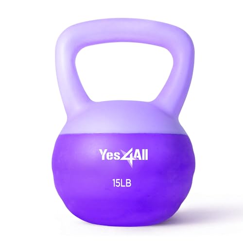 Yes4All Soft Kettlebell, PVC Kettlebells Exercise Weights &...
