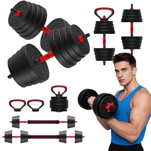 90 LB /75 LB /45 LB/25 LB Adjustable Dumbbells 4-in-1...