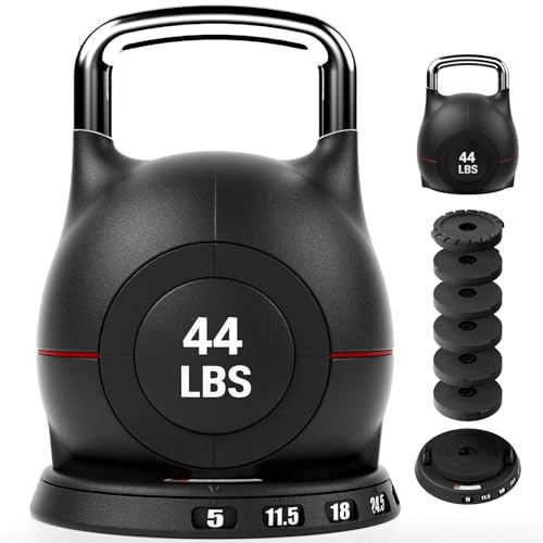 LIFERUN Adjustable Kettlebell Weight Set - 7 Weights from...