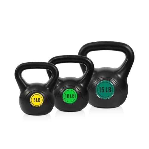 Fitvids Kettlebell Sets 3 Piece Strength Training...