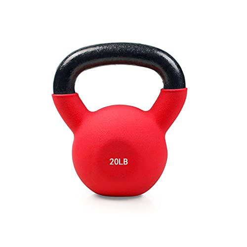 RitFit Neoprene Coated Solid Cast Iron Kettlebell - Great...