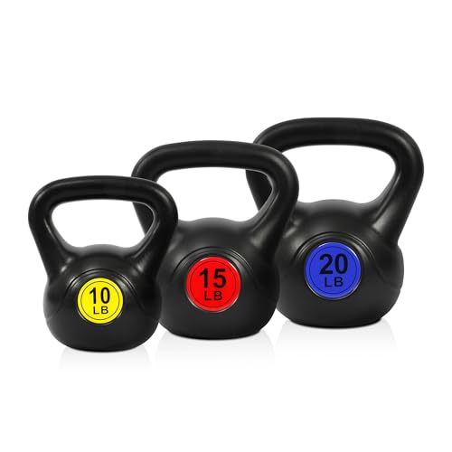 Fitvids Kettlebell Sets 3 Piece Strength Training...
