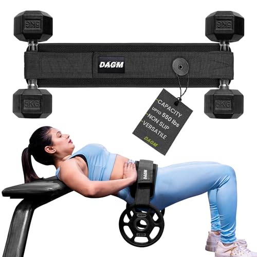 DAGM Hip Thrust Belt for Dumbbells heavy, Secure Glute...