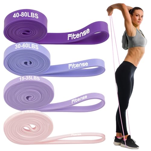 Pull Up Bands, Fitense 5-80lbs Resistance Bands Set with...