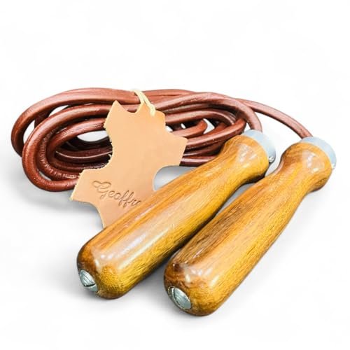 Geoffrey - Retro Antique Brown 100% Cow Leather Jump...