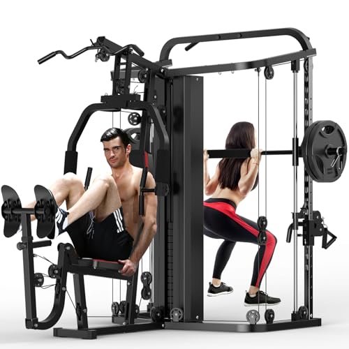 SunHome Multifunction Home Gym System Workout Station,Smith...