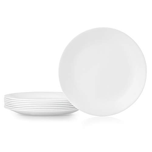 Corelle Vitrelle 8-Piece Dinner Plates Set Triple Layer...