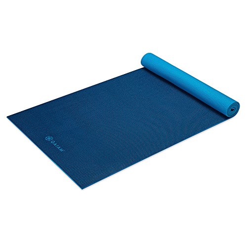 Gaiam Yoga Mat Premium Solid Color Reversible Non Slip...