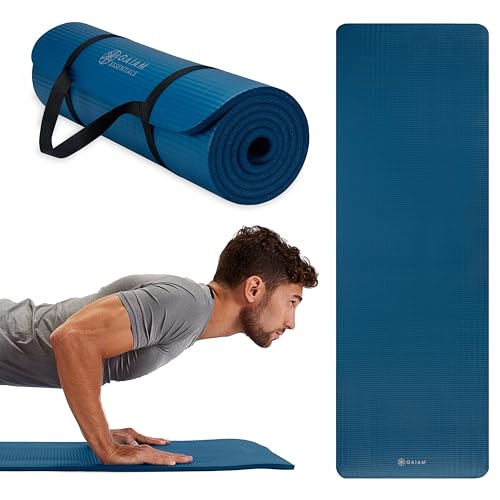Gaiam Essentials Thick Yoga Mat Fitness & Exercise Mat...