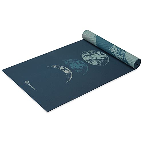 Gaiam Yoga Mat Premium Print Reversible Extra Thick Non...