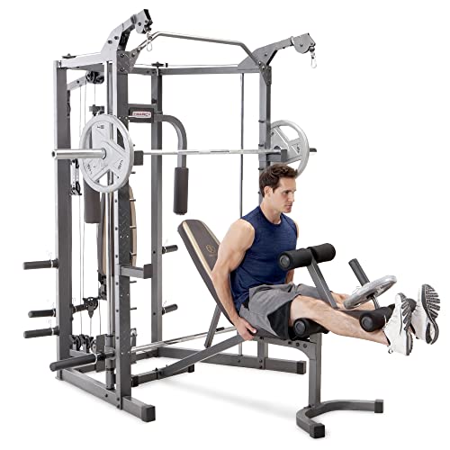 Marcy Combo Home Gym Equipment, Gray/Brown
