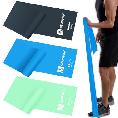 A AZURELIFE Resistance Bands,Professional Long Non-Latex...
