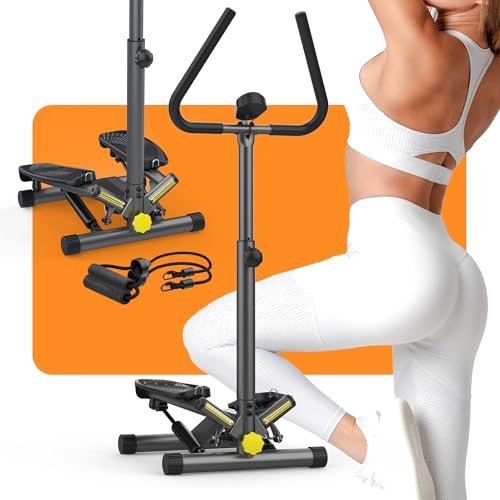 ZIWWVY Stepper Machine with Resistance Bands & Handlebar,...