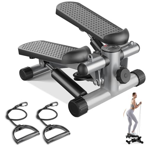 Sweetcrispy Mini Stair Steppers with Resistance Bands for...