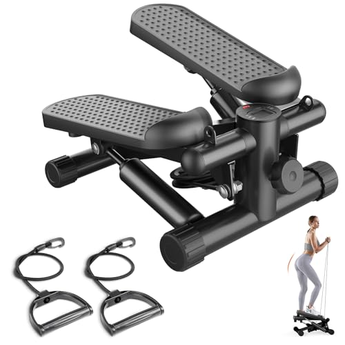 Sweetcrispy Mini Stair Steppers with Resistance Bands for...