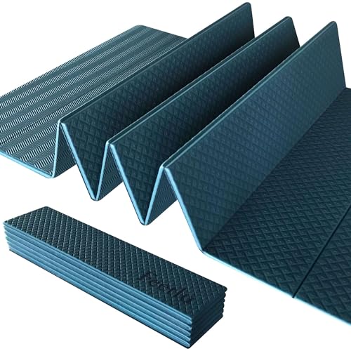 Foldable Yoga Mat – 1/4 Inch Thick, Lightweight, Easy to...