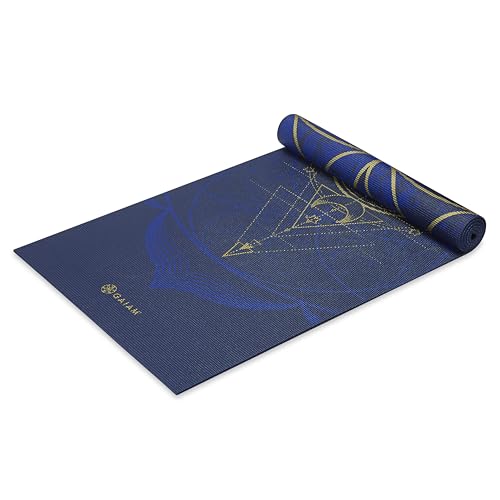Gaiam Yoga Mat Premium Print Reversible Extra Thick Non...