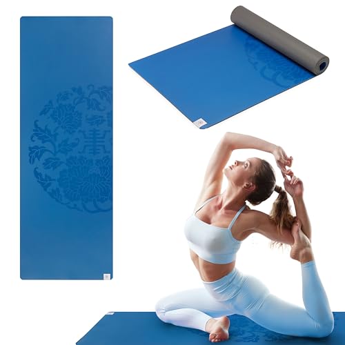 Gaiam Dry-Grip Yoga Mat - 5mm Thick Non-Slip Exercise &...