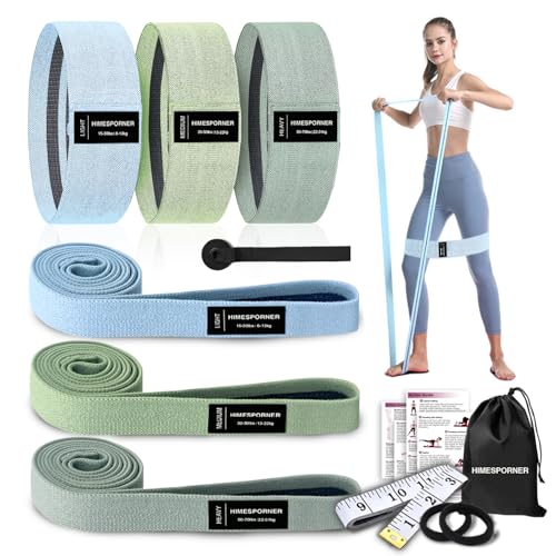 HIMESPORNER 9 PCS Fabric Resistance Bands Set for Working...