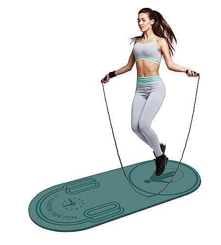 LERYG 8/20/30mm Jump Rope Mat Fitness Exercise Mat Durable,...