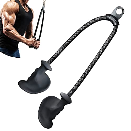 Ergonomic Tricep Rope Pull Down Attachment, Upgraded Long...
