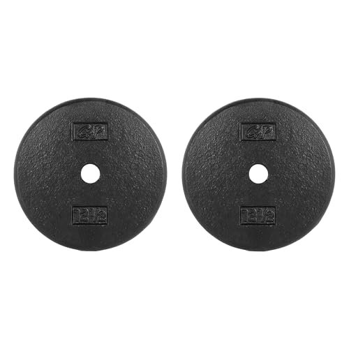 CAP Barbell Cast Iron Standard 1-Inch Weight Plate Set –...