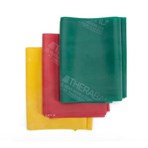 THERABAND Resistance Bands Set, Beginner Kit, Yellow, Red,...