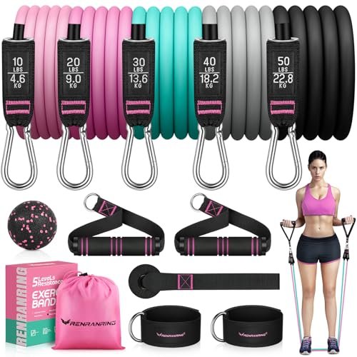 RENRANRING Resistance Bands for Working Out, 150LBS...