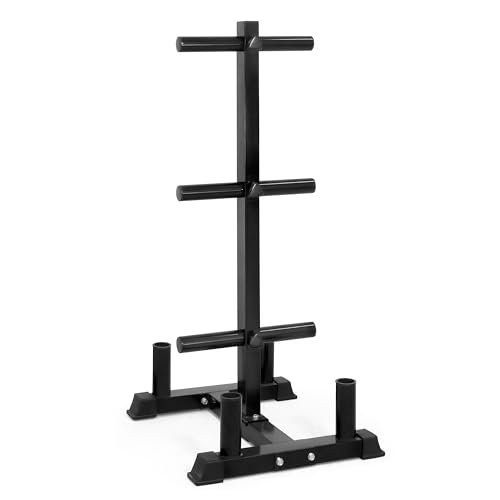 CAP Barbell Olympic Bumper Plate Tree Rack with 6 Weight...